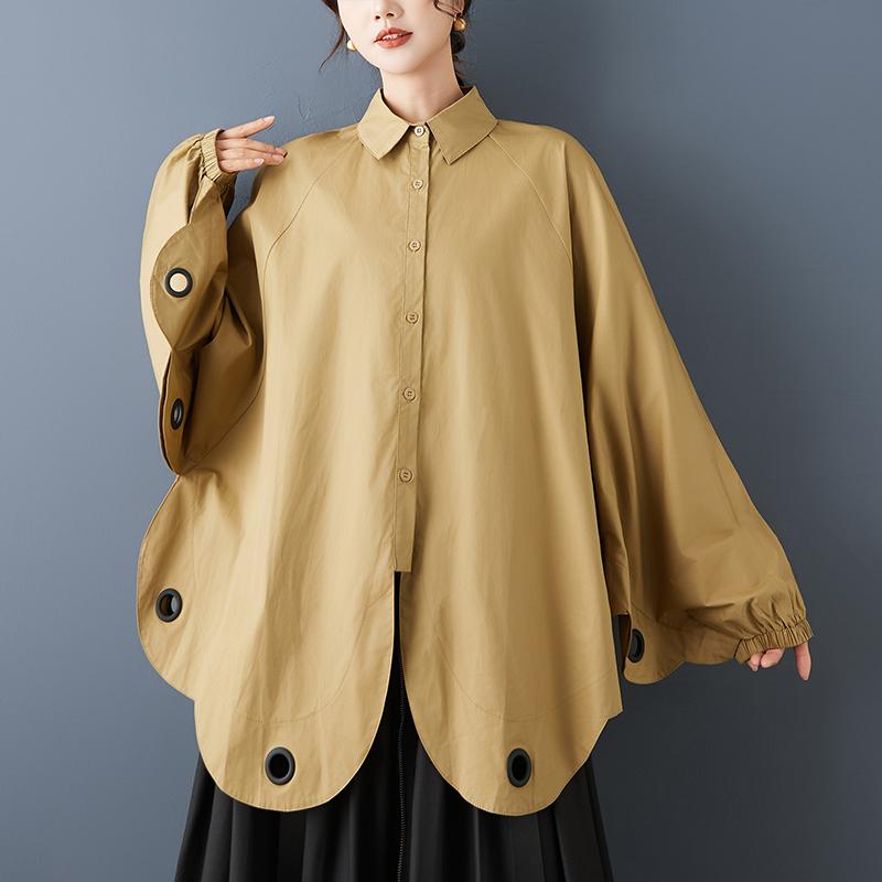 Long Sleeve Oversized Shirts & Blouses for Blouse Casual Loose Spring Autumn Tops Women Button Up Shirt