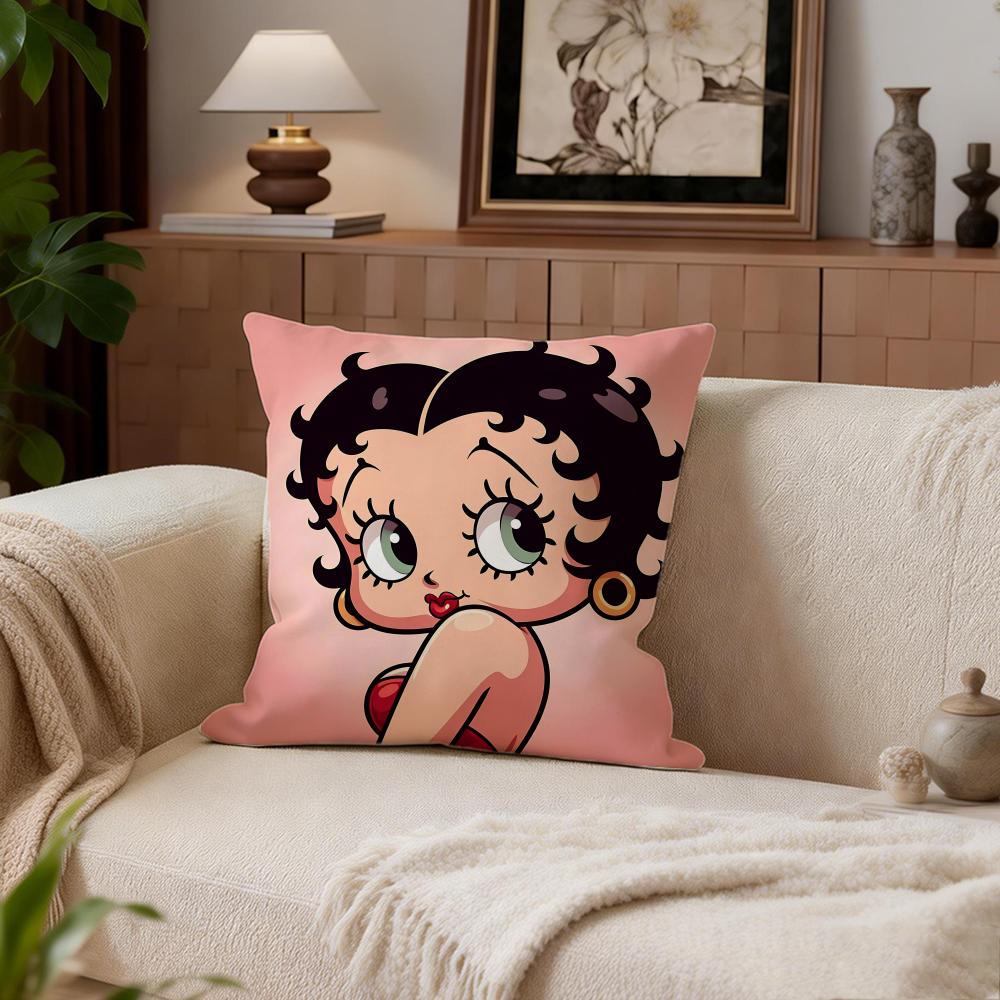 Classic Betty Boop Cushion Cover Cushion Cover Set 4Pcs 50X50 45X45 40X40 Pillowcase Decorative Sofa Home Decor