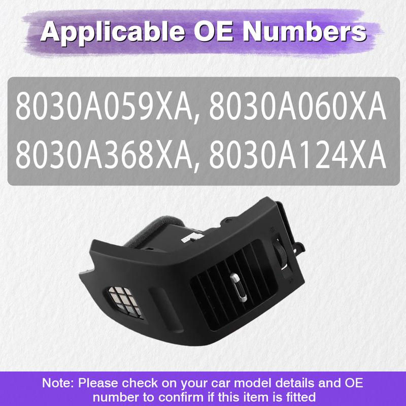 Car Front Dash Board Air Conditioner Outlet A/C Air Vents for Mitsubishi Pajero Montero Shogun 4 MK4 2006- LHD 8030A059XA