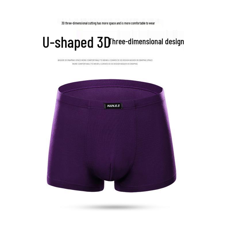 Modal Bamboo Mid-Rise Men's Boxer Briefs - Comfortable, Breathable, Sweat-Absorbing Underwear