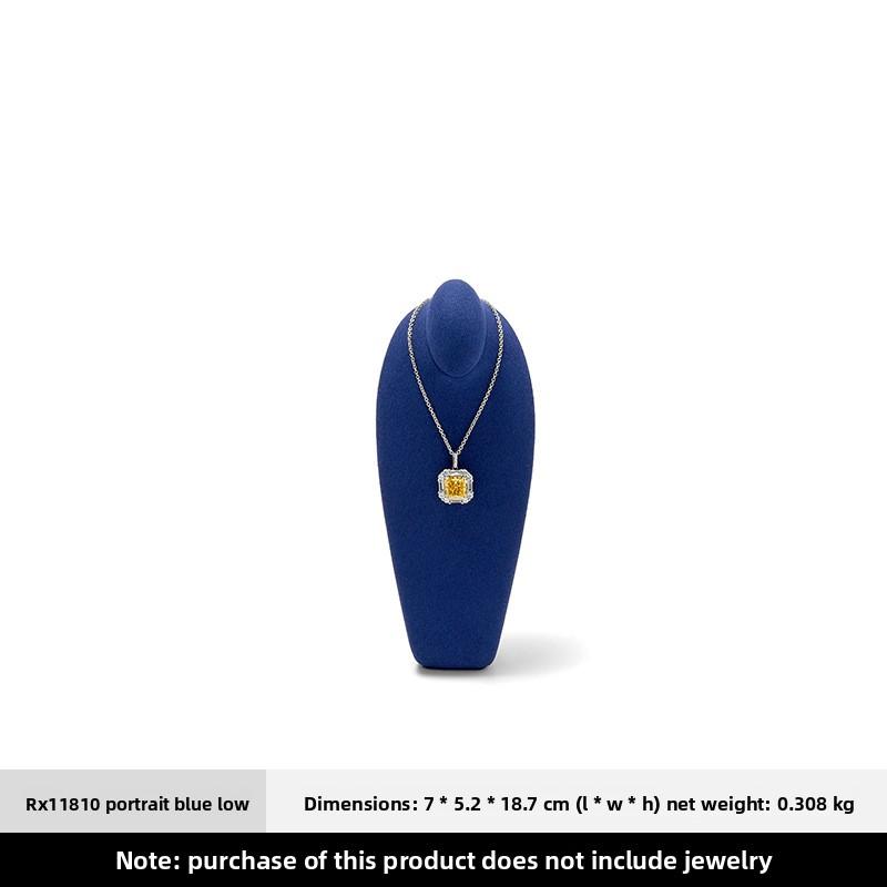 Microfiber Necklace Display Bust Mannequin Neck Jewelry Stand for Retail Counter Showcase