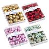 Festive Glitter Christmas Balls Set: 44 PCS, 3/4/5cm, in Colorful Box - Perfect for Tree Decor & Holiday Atmosphere