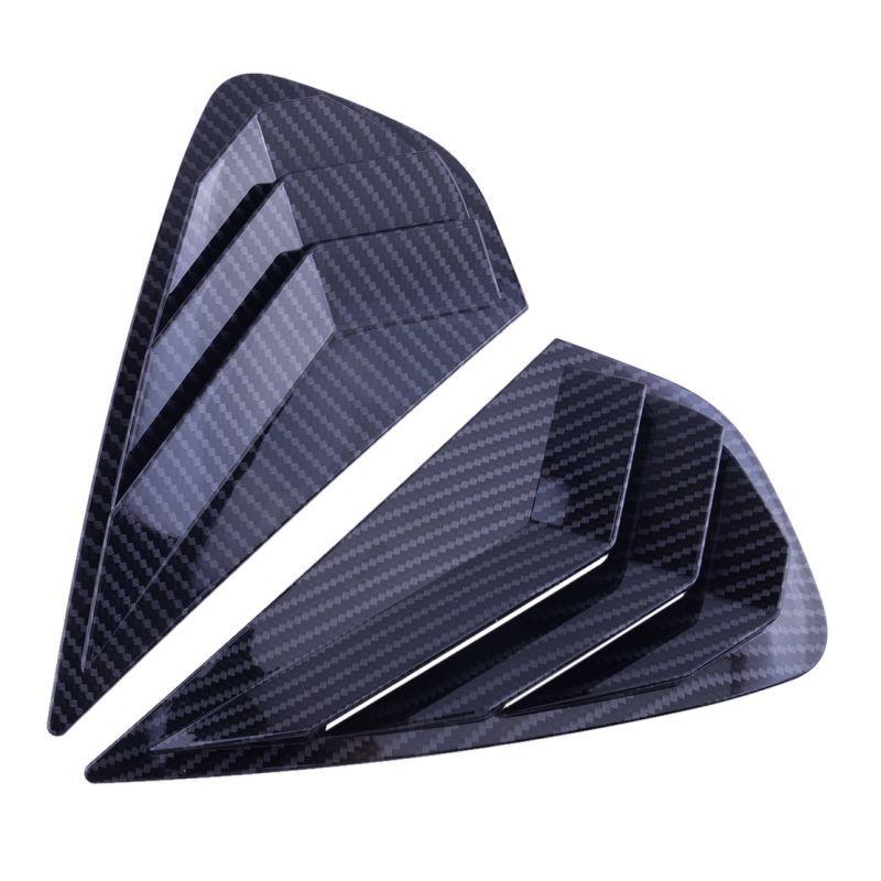 For KIA Forte K3 Sedan - Car Rear Louver Window Side Shutter Cover Trim Sticker Vent Scoop ABS Carbon Fiber Accessories