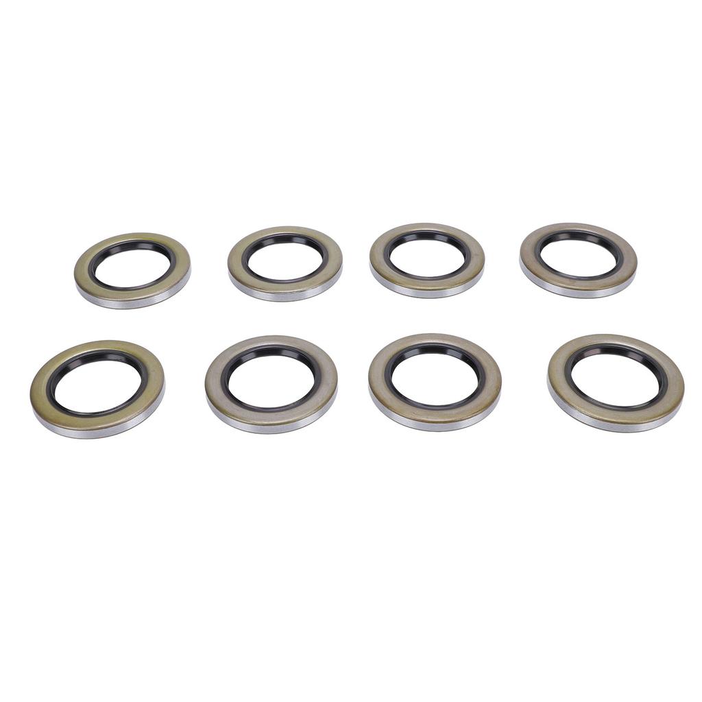 8PCS Trailer Hub Wheel Grease Seals 2.25in ID 3.376in OD Double Lip Grease Seals for Dexter Texcom RV Trailer