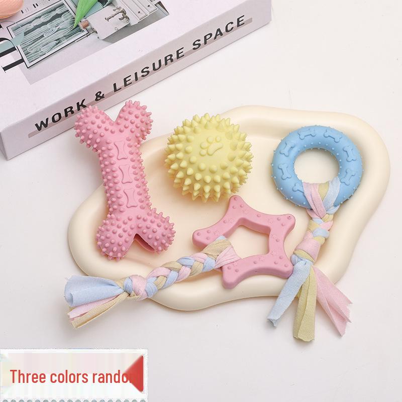 Durable TPR Dog Teething Toys with Cotton Rope