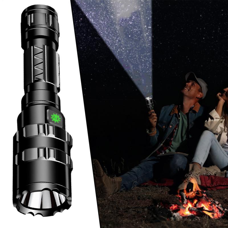 Strong Flashlight USB Rechargeable Outdoor Torch Multi-Mode Portable Waterproof Flashlight For Hunting Hiking Climbing Adventure