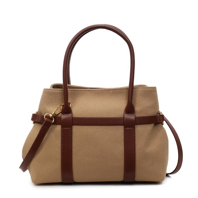 

Модная повседневная сумка-тоут большой вместимости для женщин, ручная/подмышечная сумка, новая холщовая женская сумка хаки