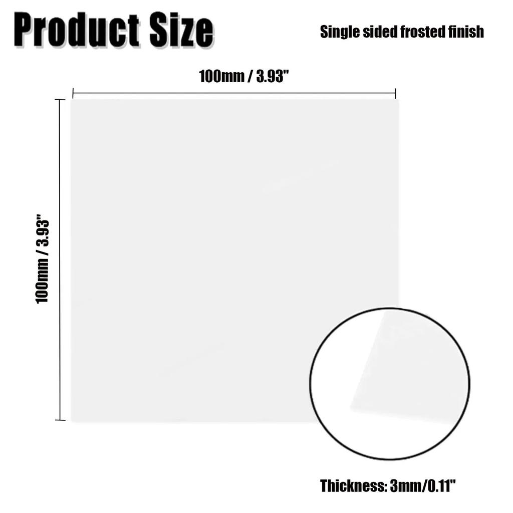 1-10pcs 2-10mm Thick Acrylic Frosted Board, Easy to Cut for Display & Decor Signs , Matte Acrylic Sheet for DIY & Crafts.