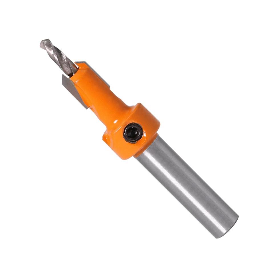 Wood Milling Cutter 8mm Shank HSS Woodworking Countersink Router Bit Set Screw Extractor Remon Demolition