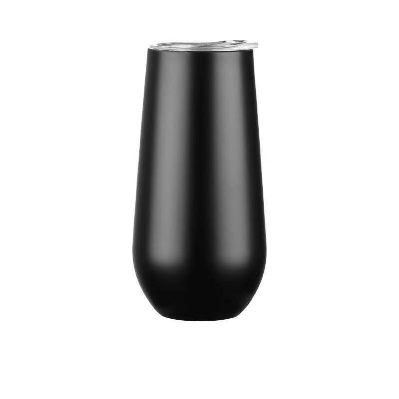 Mini 6oz Eierschalenbecher Innen und Außen 304 Edelstahl Isolierbecher Weinglas Vakuum U-förmig Isoliert Champagnerbecher