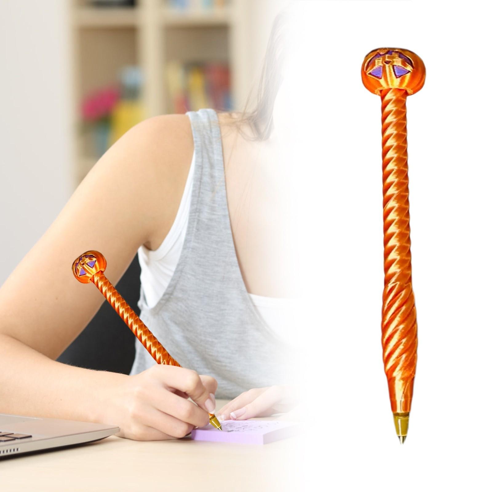 

Halloween 3D Printed Rotating Decompression Pen 4PC (Without Pen ) One Size оранжевый