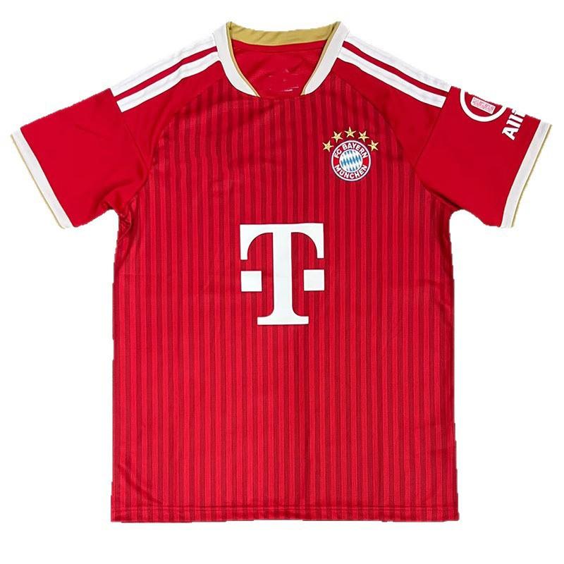 Mens Bayern Munich Home Fan Soccer Jersey Short Sleeve Football Uniform Bamboo Fiber Sportswear