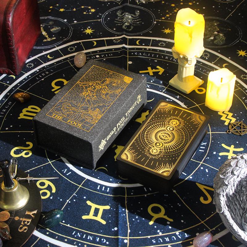 Witekin Gold Foil Tarot Cards: Complete Set for Beginners with Analysis