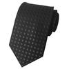 WHITE FANG Men's Tie, Polka Dot, Solid Color, Suitable for Suits, Business, and Casual Wear, Popular and Stylish, NC022 (01: Black)