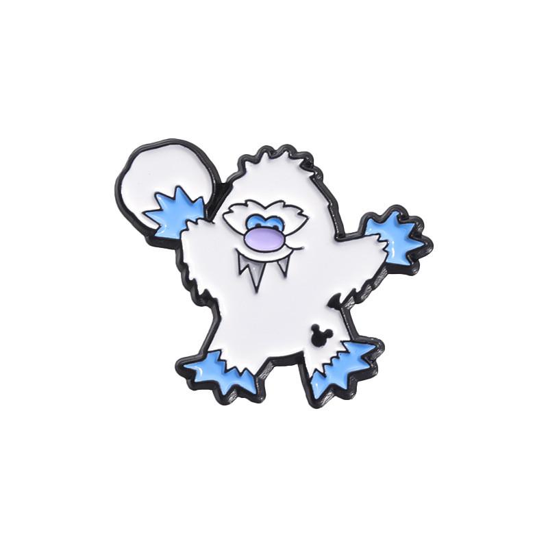 

Charming Enamel Metal Brooch Featuring Cartoon Snowman Design Fun Accessory For Everyone QHXZ1588