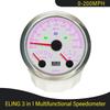 Universal 85mm 3 in 1 Multifunctional 0-120 0-200 KM MPH GPS Speedometer with 8000RPM Tachometer Fuel Level 7 Colors Backlight