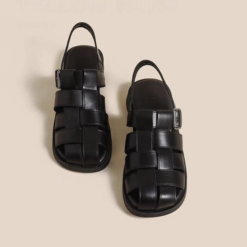 New Retro Women's Flat Shoes, Round-toed Sandals, Soft Soles