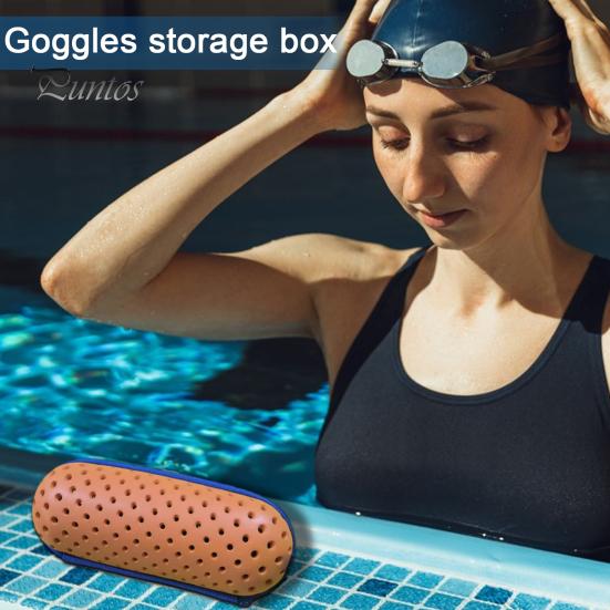 Swim Goggle-etui med glidelåslukking Lett beskyttelsesveske for briller Ventilert designbrilleboks for oppbevaring av svømmeutstyr