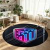 Atletico Madrid Printed Round Crystal Velvet Rug Soft Non Slip Floor Carpet For Bedroom Holiday Gift