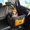 Hunde-Autositz, Wasserdichter Hunde-Sitzerhöhung für Auto mit Seitengriffen und einer Aufbewahrungstasche, Clip-On Sicherheitsleine und PP-Baumwollfüllung