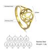 Lotus Flower Finger Rings Stainless Steel Gold Women Ring Yoga Buddhism Amulet Jewelry Birthday Gift