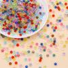 100pcs/Lots 6mm Acrylic Flat Round Shaped Beads Clear Faceted Spacer Beads for DIY Earrings Bracelets Jewelry Making Supplies