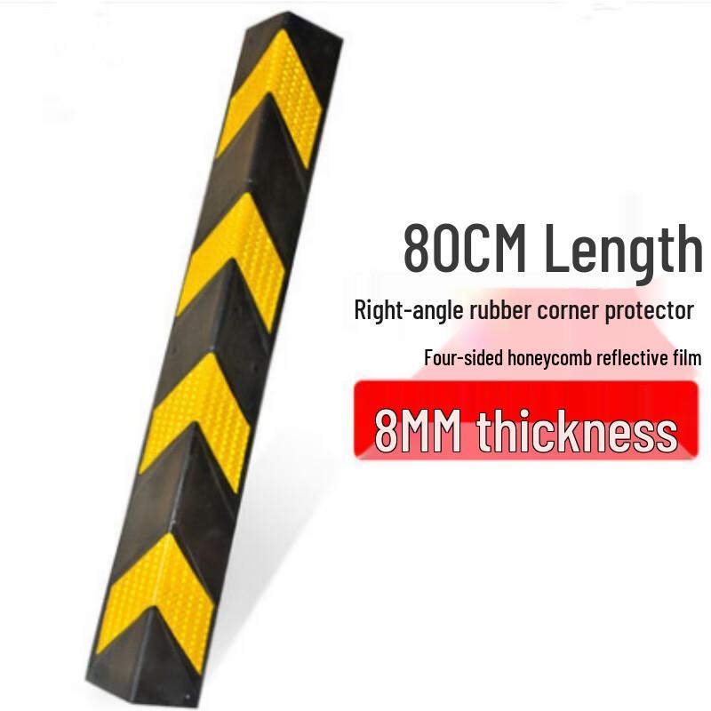 Rubber Garage Column Corner Protector with Reflective Strip