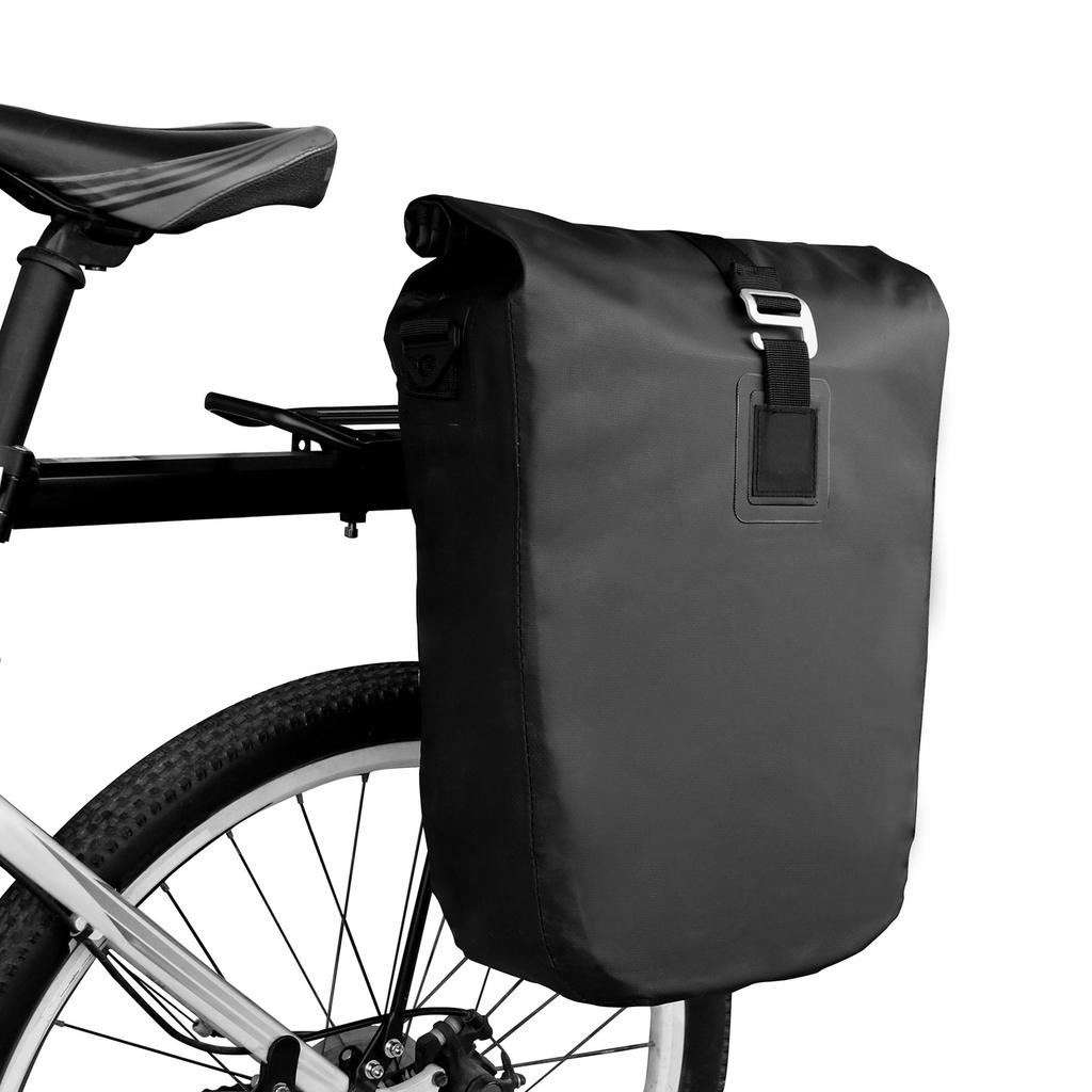 Waterproof Bike Rear Rack Bag 20L Bike Side Storage Bag Laptop Pannier Bag Bicycle Trunk Rear Seat Carrier Pack