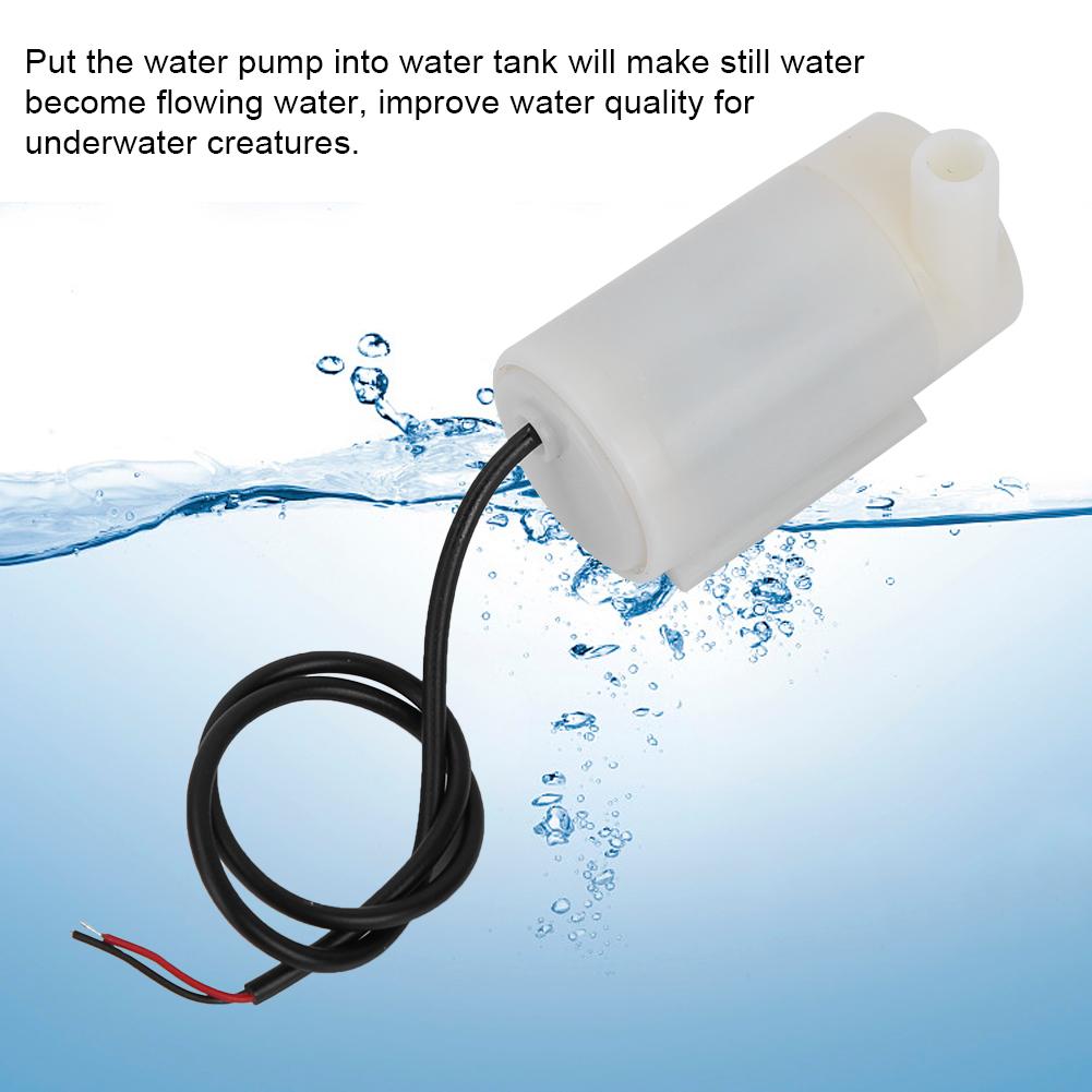 , 3-5V Submersible Hydroponic Pump Water Accessory USB Port for Aquariums Fish Pond Fountain Hydroponics Garden