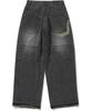 NOT4NERD Camo Patch Work Layered Denim Pants - Black