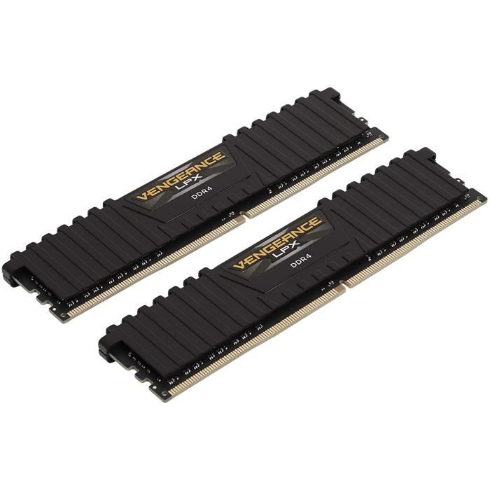 Mémoire RAM - CORSAIR - Vengeance DDR4 - 16GB 2x8GB DIMM - 3200 MHz - 1.35V - Noir (CMK16GX4M2Z3200C)