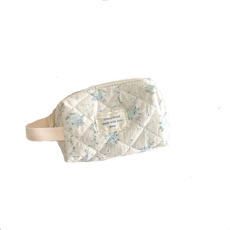3 typy květinová dámská kosmetická taška přenosná dámská kosmetická peněženka cestovní úložné tašky velkokapacitní prošívaná bavlněná taška tote kabelky