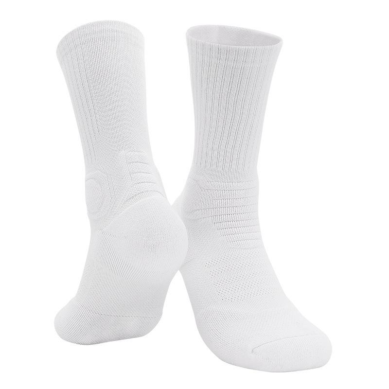 Professional Actual Combat Basketball Socks Men'S Medium Tube Thickened Towel Bottom Elite Running Socks Sweat-Absorbing Breathable Sports Socks Men