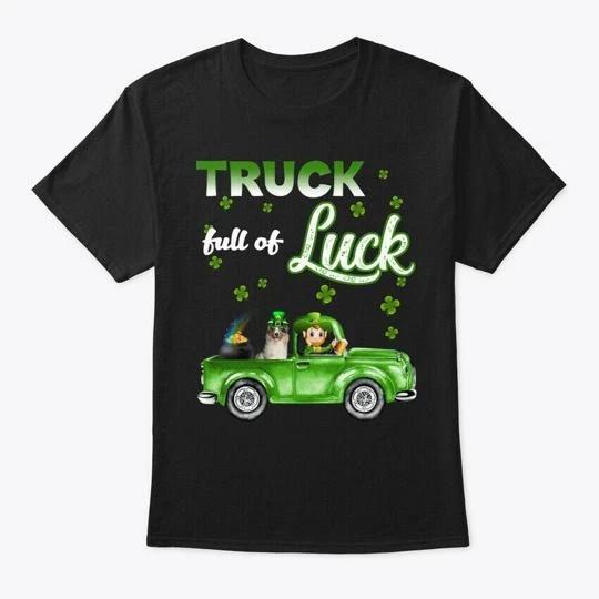 Australian Shepherd Truck St Patricks Da T shirt Made in the USA Size S to 5XL M