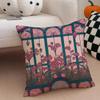 Romantic French Style Cushion Cover Throw Pillow Cover Hidden Button Durable Polyester Chair Cushion