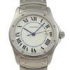 CARTIER Santo Cougar MM Watches W20027K1 whiteDial Stainless Steel Quartz Analog display unisex Used