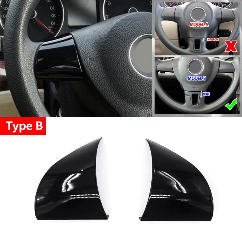 Accessoires de Voiture en ABS Cache-Volant Garniture Pour VW Golf 6 MK6 Passat B7 Jetta Bora CC Tiguan Caddy Touran Motif Fibre de Carbone