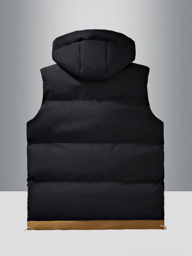 Men's Korean Style Hooded Thickened Cotton Vest for Autumn/Winter - Trendy, Warm Youth Outerwear.