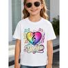 Taglie Europee Morbida Traspirante Musicista Strumento Musicale Colorate Note Musicali T-Shirt per Bambini | T-shirt Grafica per Ragazzi e Ragazze