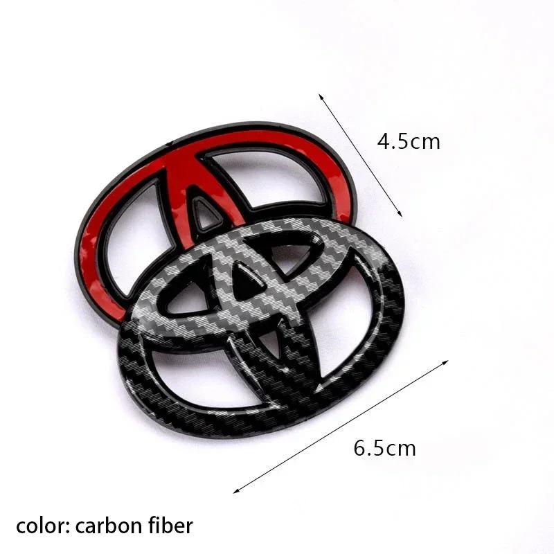 wqctu10 steering wheel Toyota logo ABS For Toyota Coorolla Camry reiz RAV4 Crown Avalon CHR car logo sticker label modified accessories