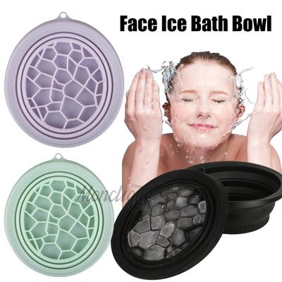 Silikon Eisbadschale für das Gesicht zum Eintauchen des Gesichts Faltbare Eisgesichtsbecken Gesichtspflegewerkzeug für Zuhause Reise