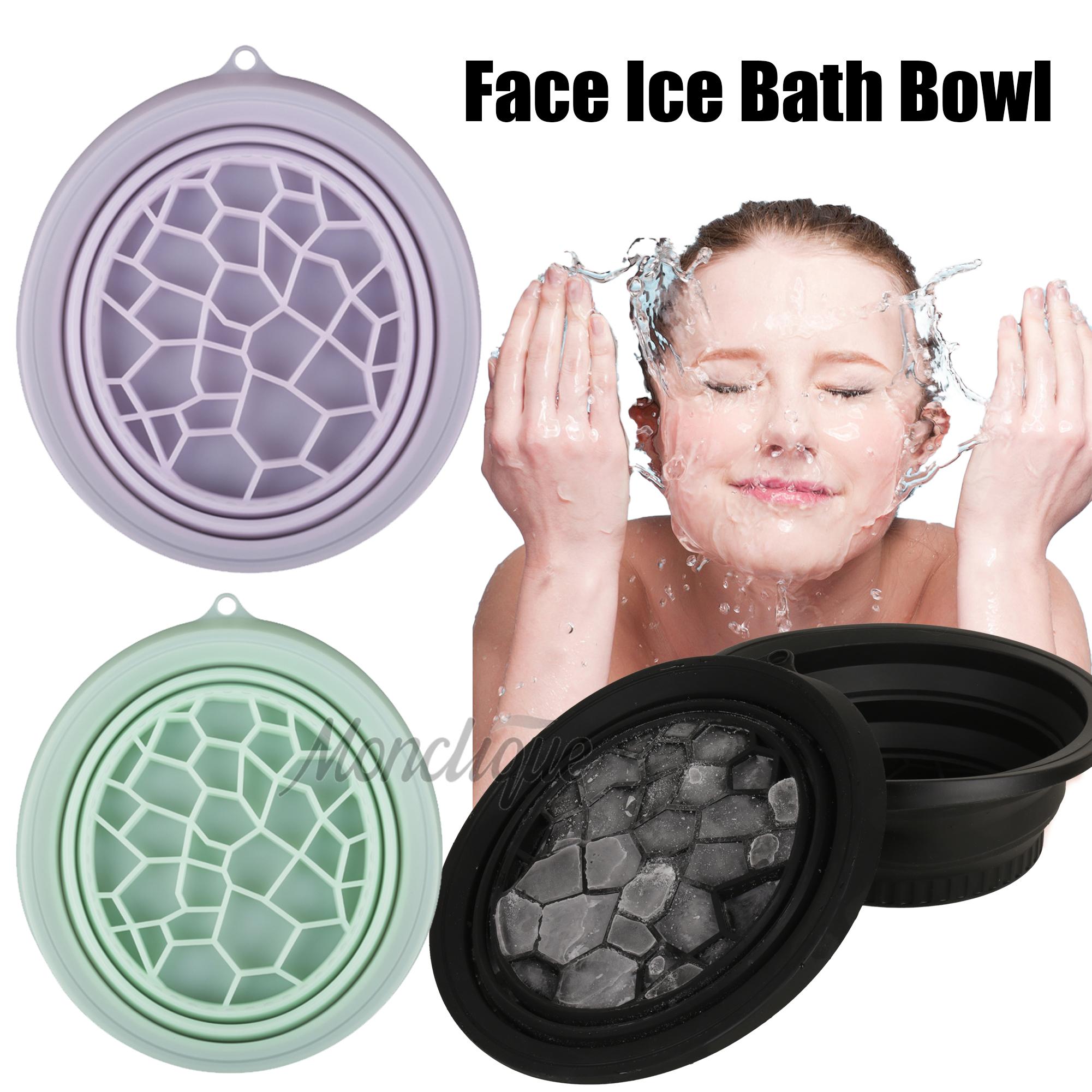 Ciotola in Silicone per Bagno di Ghiaccio per il Viso per Immersione del Viso, Pieghevole, per Trattamenti Viso con Ghiaccio, Lavabo per il Viso, Stru