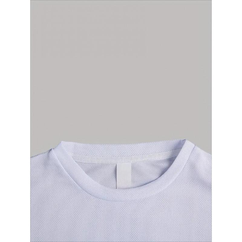 Casual Men'S T-Shirt with a Stylish Round Neck, Short Sleeves, Streetwear Design