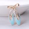 Broche de mujer elegante con forma de zapato de ballet, broche de ropa, accesorios de joyería para sombrero, vestido, bufanda, decoración de abrigo