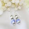 Elegant Exquisite Blue White Imitate Porcelain Pendant Earrings for Women's Banquets Christmas New Year Valentine's Day Gifts