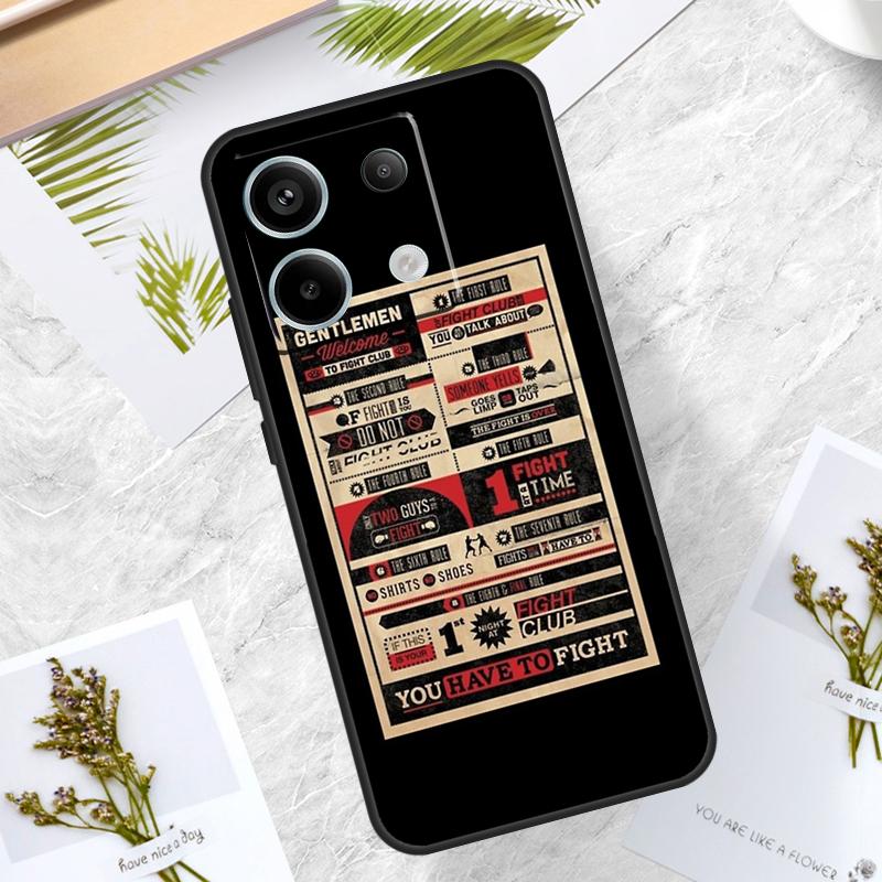 

Fight Club Case For Xiaomi Redmi Note 13 Pro 14 12 11 10 15 Pro Plus Redmi 15C 10C 12C 13C 14C 15 Cover Redmi 13 4G