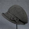 Middle-aged and elderly women's autumn and winter peaked caps, warm woolen top hats, basin hats, spring and autumn casual bucket hats