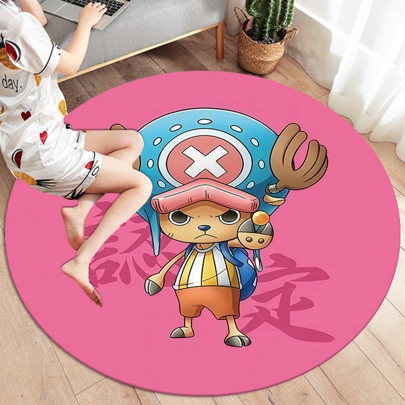 One Piece Tony Tony Chopper Round Area Rug Carpet Rug For Living Room Bedroom Sofa Playroom Decor Nonslip Floor Mat