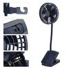 USB Rechargeable Clip On Desk Fan Mini Portable Desktop Fan for Car Office(Blue )