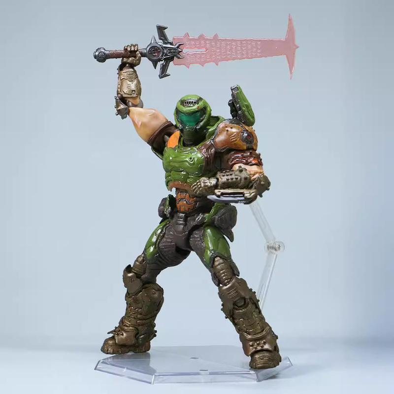 Interesting Toys Figma Sp-140 Doom Slayer Eternal Action Figure Pvc Collection Decorations Model Anime Destroy Warrior Doom Movable Figurine Toys